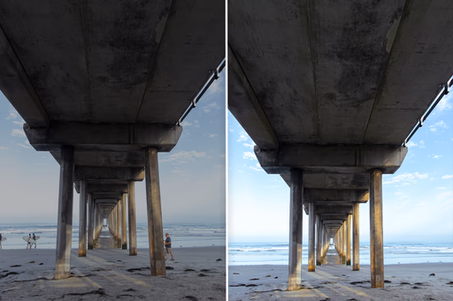 Antes e Depois Embaixo da Ponte