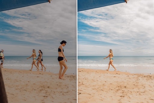 Antes e Depois Praia